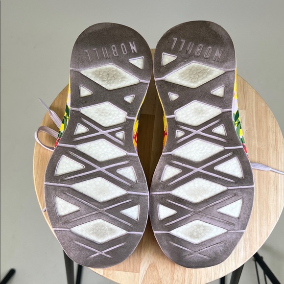 NOBULL Women's Floral Sneakers - Purple Yellow Red Size 6 - Picture 12 of 14